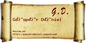 Gáspár Dániel névjegykártya